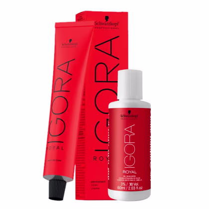 Imagem do produto Kit Schwarzkopf Professional Igora Royal Coloração 8-77+ Ox 30 Vol 60ml