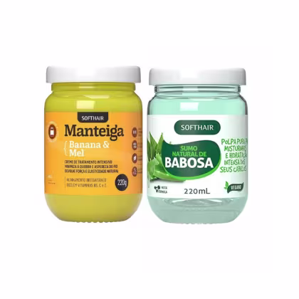Imagem do produto Babosa Para Cabelo Sumo Natural E Manteiga De Banana E Mel