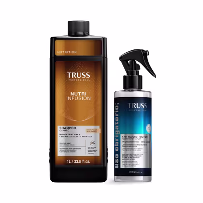 Imagem do produto Combo TRUSS Nutrição e Reconstrução: Shampoo Nutri Infusion 1l + Spray Uso Obrigatório; 260ml