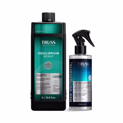Imagem do produto Combo TRUSS raiz e pontas: Shampoo Equilibrium Scalp 1l + Spray Uso Obrigatório; 260ml