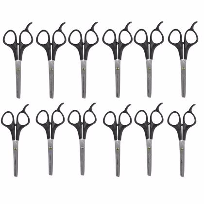 Imagem do produto Kit 12 Tesouras Cabelo Desbaste Simples 6 3/4 NYBC 175mm