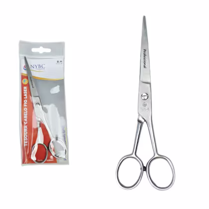 Tesoura de cabelo inox fio laser.