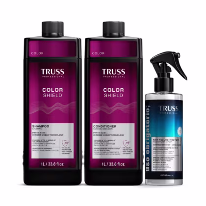 Imagem do produto Kit TRUSS Color Shield Shampoo 1L + Condicionador 1L + Spray Uso Obrigatório 260ml
