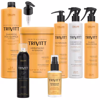 Imagem do produto KIT PROFISSIONAL TRIVITT FLUIDO  REPARADOR  BRILHO