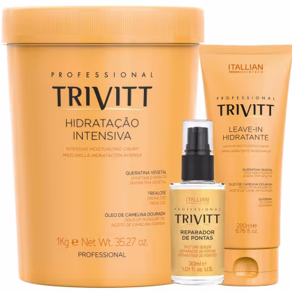 Imagem do produto KIT HIDRATAÇÃO INTENSIVA 1KG LEAVE-IN E REPARADOR DE PONTAS TRIVITT