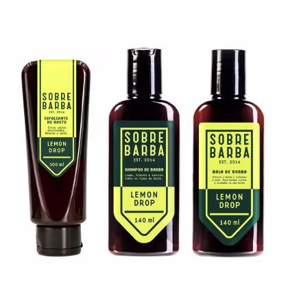 Imagem do produto Trio Sobrebarba - Esfoliante, Shampoo e Balm de Barba - Lemon Drop
