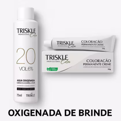 Imagem do produto TRISKLE TINTA PROFISSIONAL COLOR COR:5.0 - CASTANHO CLARO