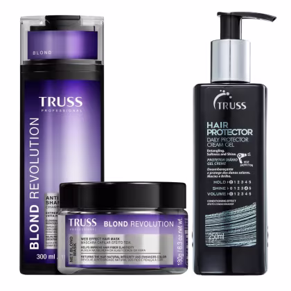 Kit TRUSS Blond Revolution + Hair Protector, 3 produtos.