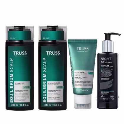 Imagem do produto Kit Truss Equilibrium Scalp - Shampoo 300ml + Condicionador 300ml + Máscara 150g + Night SPA 250ml
