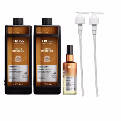 Imagem do produto Kit Truss Nutri Infusion - Shampoo 1L + Condicionador 1L + Óleo 60ml + Válvula Pump