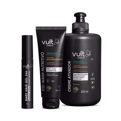 Imagem do produto Kit Vult Cabelos Finalização Ondulados, Cacheados e Crespos (3 Produtos)