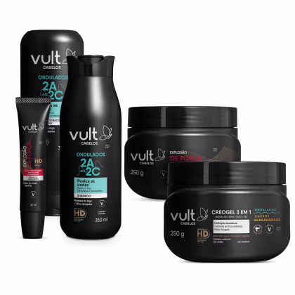 Imagem do produto Kit Vult Cabelos Ondulados Cachos Explosão de Força (5 Produtos)