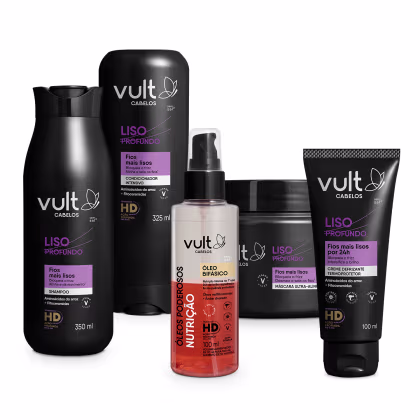 Imagem do produto Combo Vult Cabelos Liso Profundo + Óleos Poderosos (5 itens)