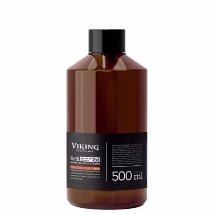 Imagem do produto Refil - Espuma de Limpeza 2x1 - Rosto e Barba - Terra - Viking 500 ml