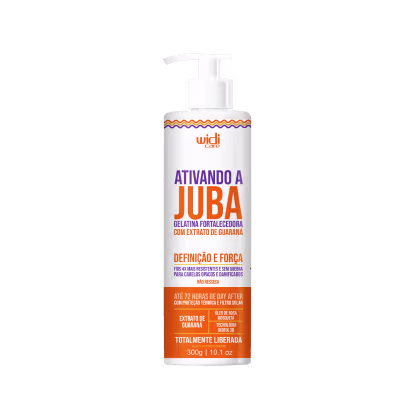 Gelatina Capilar Fortalecedora Widi Care Ativando a Juba, 300g.