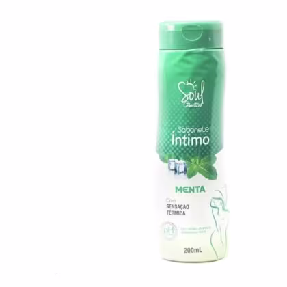 Imagem do produto Sabonete Íntimo Feminino, 200ml Soul Cosméticos Cor Menta