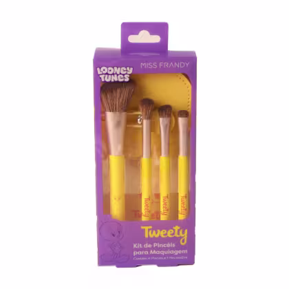 Imagem do produto Kit de 4 Pincéis e 1 Necessaire Linha Tweety