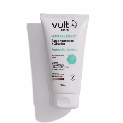 Imagem do produto Creme Desodorante Hidratante Corporal Áreas Secas Vult Corpo Hidraluronic Reparação Imediata 150ml