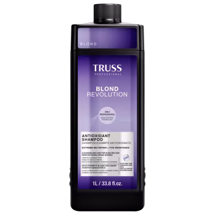 Shampoo da linha Blond Revolution da marca TRUSS.