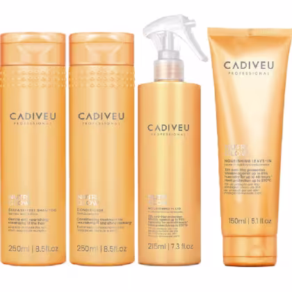 Imagem do produto Kit Cadiveu Professional Nutri Glow - Shampoo & Condicionador 250ml + Fluído 215ml + Leave-In 150ml