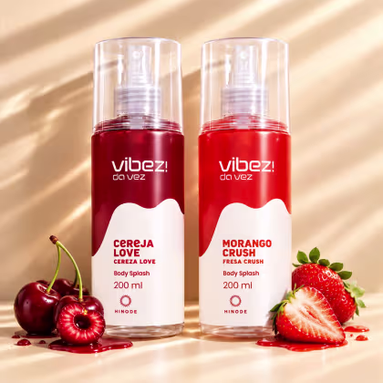 Imagem do produto Kit 2 Body Splash Vibez da Vez! Morango Crush + Cereja Love