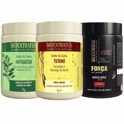 Imagem do produto Kit Bio Extratus Tratamento Jaborandi Tutano Força Pimenta 1kg