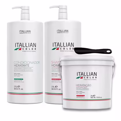 Imagem do produto Tratamento Itallian Color Profissional Lavatório Sh 2,5L+ Cond 2.5L + Hidratação 2kg