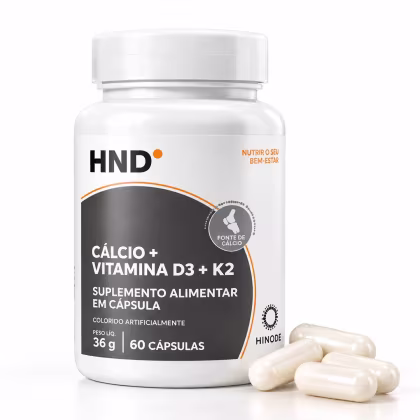 Imagem do produto Cálcio + Vitamina D3 + K2 HND – Suplemento Alimentar 60 Cápsulas