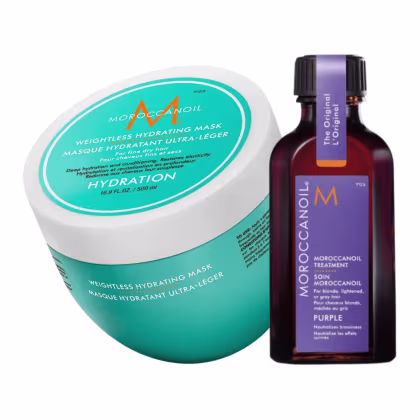 Imagem do produto Kit Moroccanoil Hydration Light + Purple Treatment - Máscara Capilar 500ml + Óleo Capilar 50ml (2 Produtos)