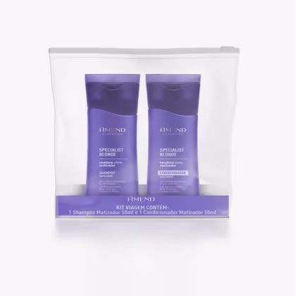 Imagem do produto Kit Mini Viagem Amend Specialist Blonde Shampoo 50ml + Condicionador 50ml – Cabelos Loiros