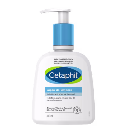A imagem mostra a Loção de Limpeza Facial da marca Cetaphil.