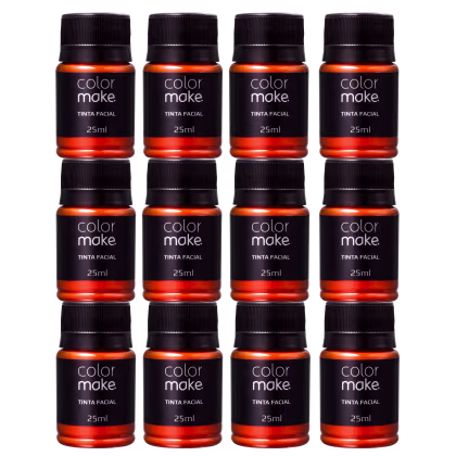 Imagem do produto Kit Colormake Tinta Facial Laranja (12 Unidades)