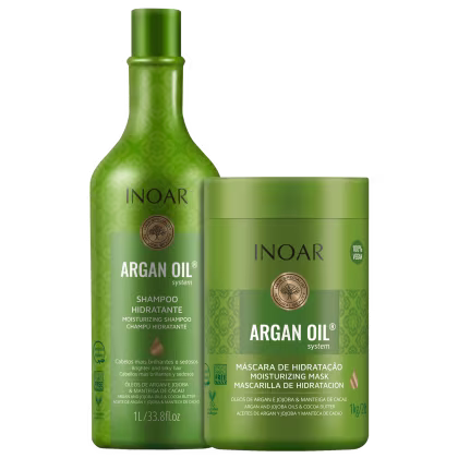 Imagem do produto Kit Inoar Argan Oil System Treatment Salon (2 Produtos)