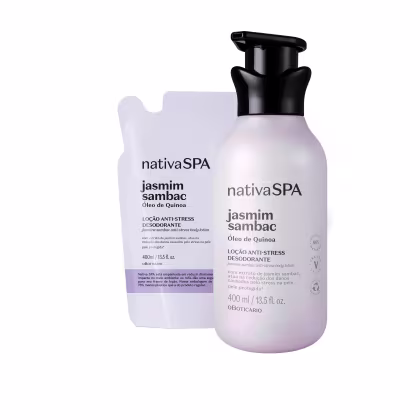 Imagem do produto Combo Nativa SPA Jasmim Sambac: Loção Corporal 400ml + Refil 400ml