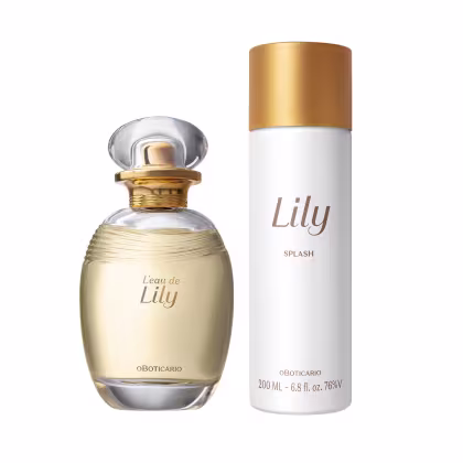 Imagem do produto Conjunto L'eau de Lily o Boticário Feminino - Desodorante Colônia 75ml + Body Splash Desodorante Colônia 200ml
