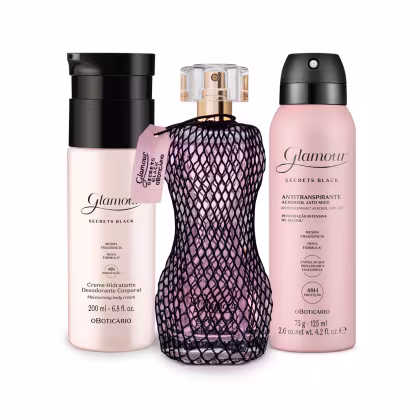 Imagem do produto Conjunto Glamour Secrets Black o Boticário Feminino (3 Produtos)