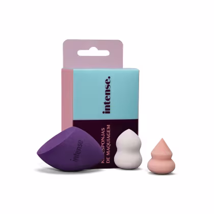 Imagem do produto Kit Esponjas de Maquiagem Intense 3 unidades