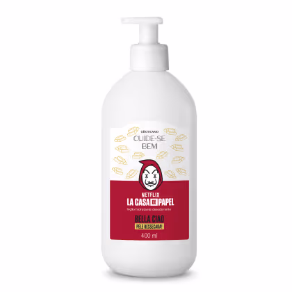 Imagem do produto Loção Hidratante Desodorante Cuide-se Bem La Casa de Papel Bella Ciao Pele Ressecada 400ml