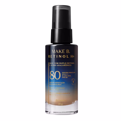 Imagem do produto o Boticário Make B. Retinol H+ FPS 80 Cor 40 - Base Líquida 26g
