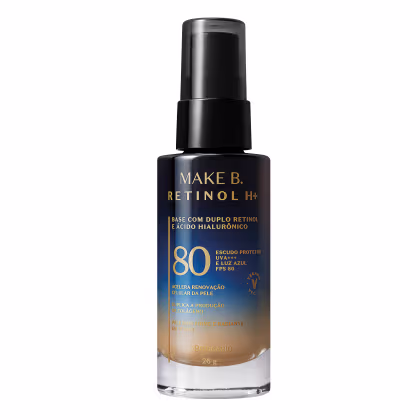 Imagem do produto o Boticário Make B. Retinol H+ FPS 80 Cor 53 - Base Líquida 26g
