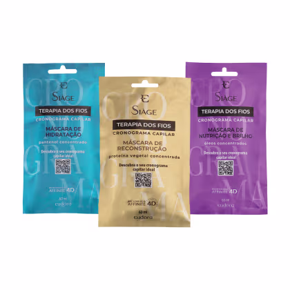Imagem do produto Combo Cronograma Capilar Siàge Terapia dos Fios Máscara Capilar: Reconstrução 60ml + Hidratação 60ml + Nutrição 60ml