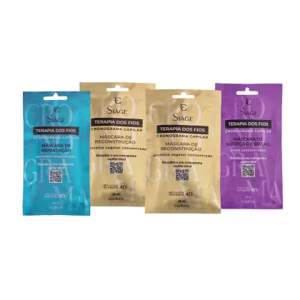 Imagem do produto Combo Cronograma Capilar Reconstrução Siàge Terapia dos Fios 60 ml cada (4 itens)