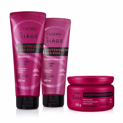 Imagem do produto Kit Eudora Siàge Cauterização dos Fios Trio de Tratamento (3 Produtos)