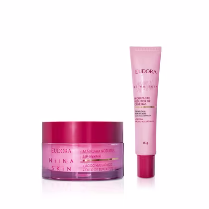 Imagem do produto Combo Niina Skin: Hidratante Redutor de Olheiras 15g + Máscara Noturna Repair 9g