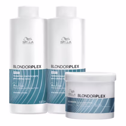 Imagem do produto Kit Wella Professionals BlondorPlex Salon – Shampoo 1L + Condicionador 1L + Máscara Capilar 500ml