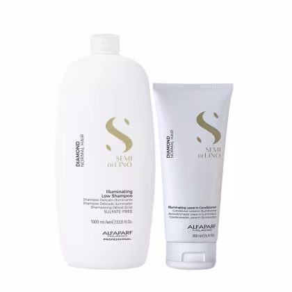 Imagem do produto Kit Alfaparf Semi Di Lino Diamond - Shampoo 1L + Leave in 200ml