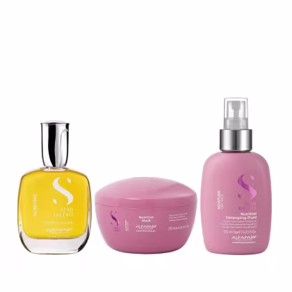 Imagem do produto Kit Alfaparf Semi Di Lino Moisture - Máscara 200ml + Cristalli 50ml + Fluído 125ml