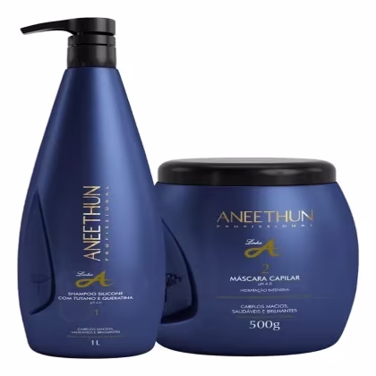 Imagem do produto Kit Aneethun Linha A - Shampoo 1L + Máscara 500g