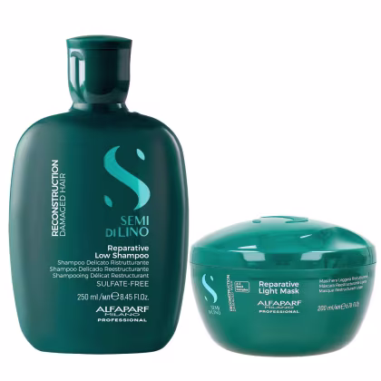 Imagem do produto Kit Alfaparf Semi Di Lino Reconstruction - Shampoo 250ml + Máscara Suave 200ml