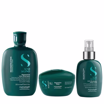 Imagem do produto Kit Alfaparf Semi Di Lino Reconstruction - Shampoo 250ml + Máscara 200ml + Fluído 125ml